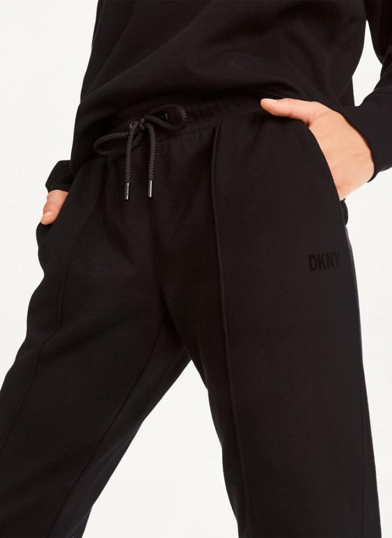 DKNY Raised Logo Jogginghose Damen Schwarz | Austria_D1650