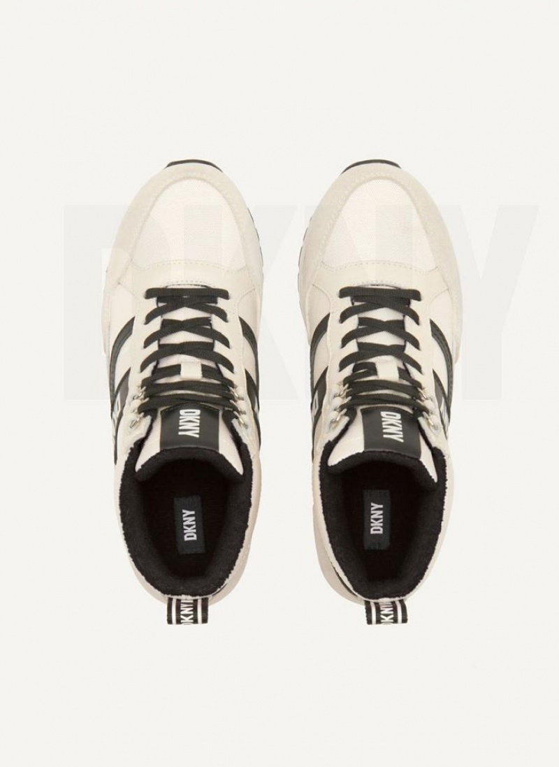 DKNY Retro High Top Sneakers Damen Beige | Austria_D0401