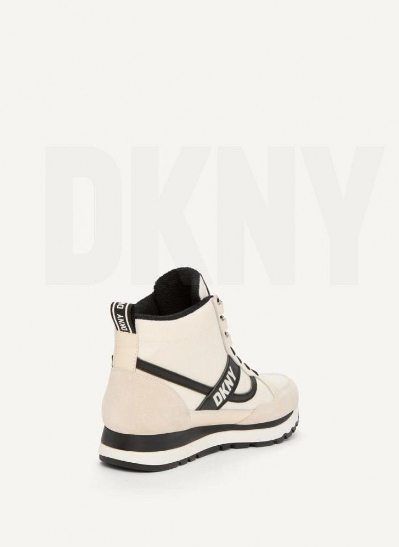 DKNY Retro High Top Sneakers Damen Beige | Austria_D0401