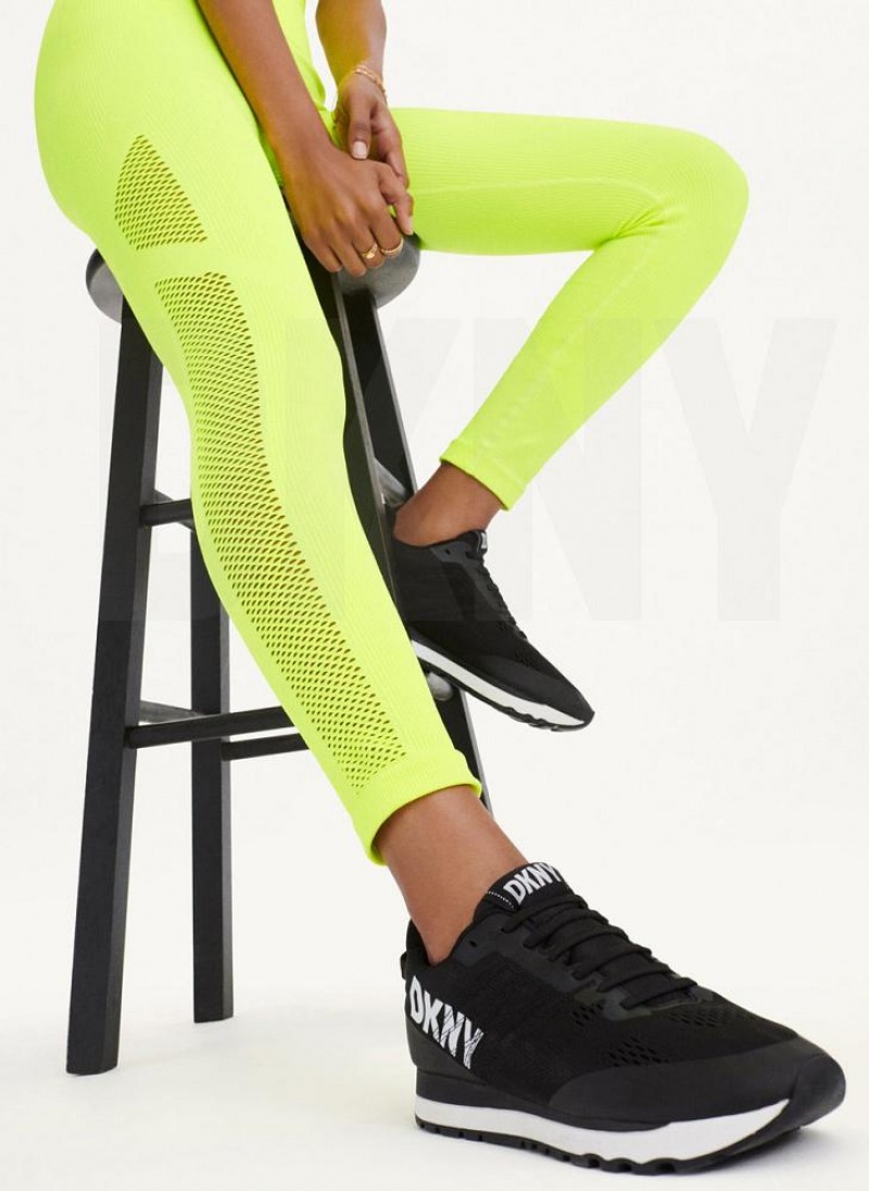 DKNY Rib Knit High Waisted Seamless Leggings Damen Gelb | Austria_D0356