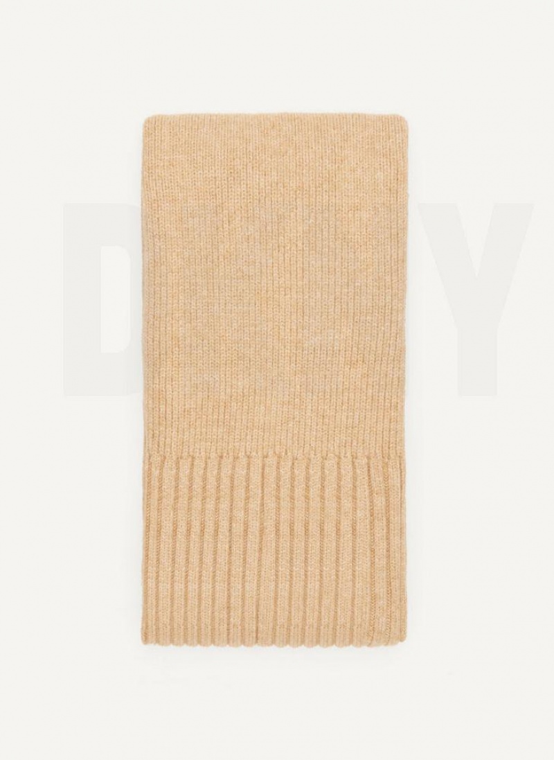 DKNY Rib Knit Oblong Schal Damen Beige | Austria_D0995