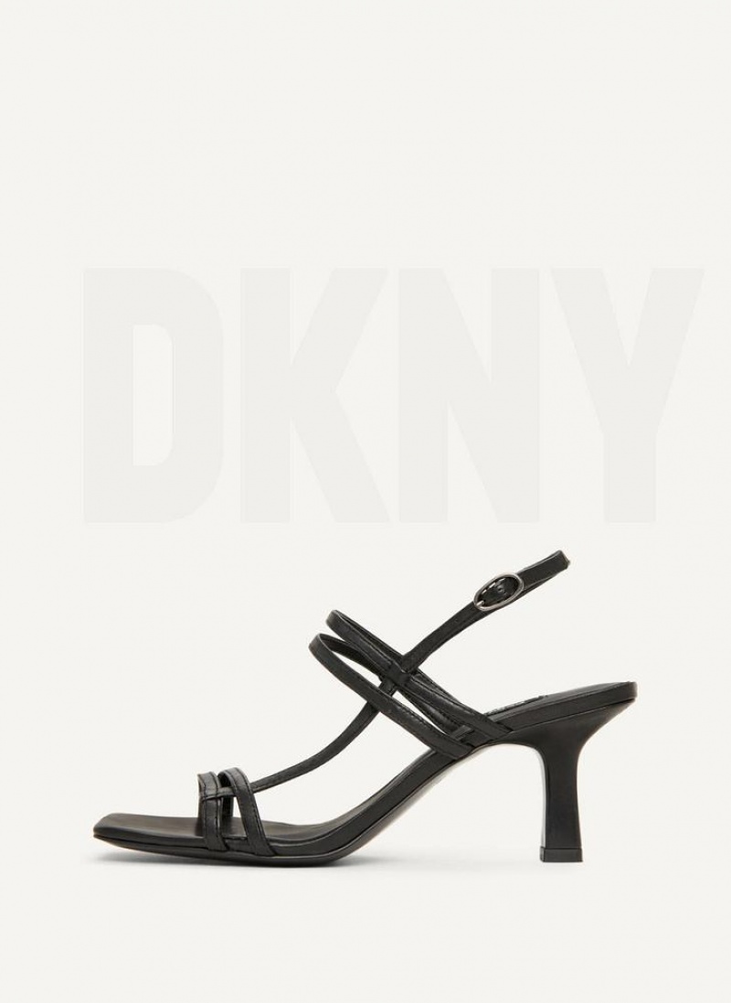 DKNY Riemchen Heel Sandalen Damen Schwarz | Austria_D0415