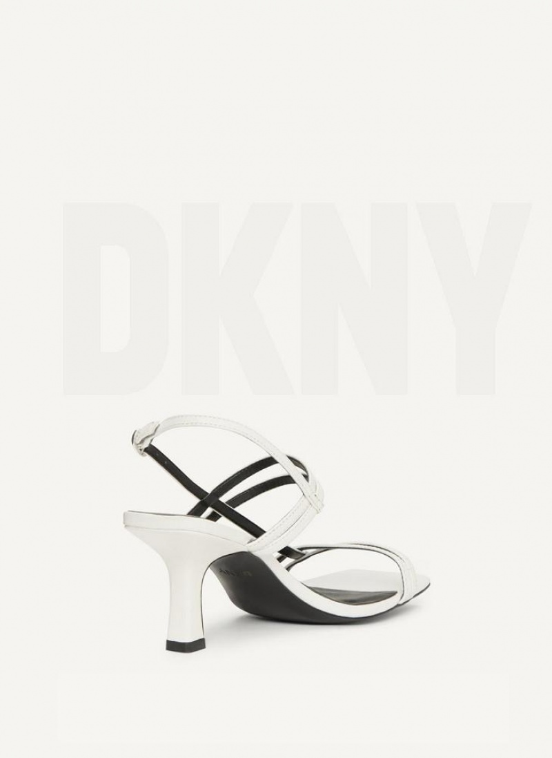 DKNY Riemchen Heel Sandalen Damen Weiß | Austria_D0270