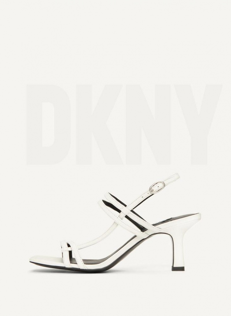 DKNY Riemchen Heel Sandalen Damen Weiß | Austria_D0270