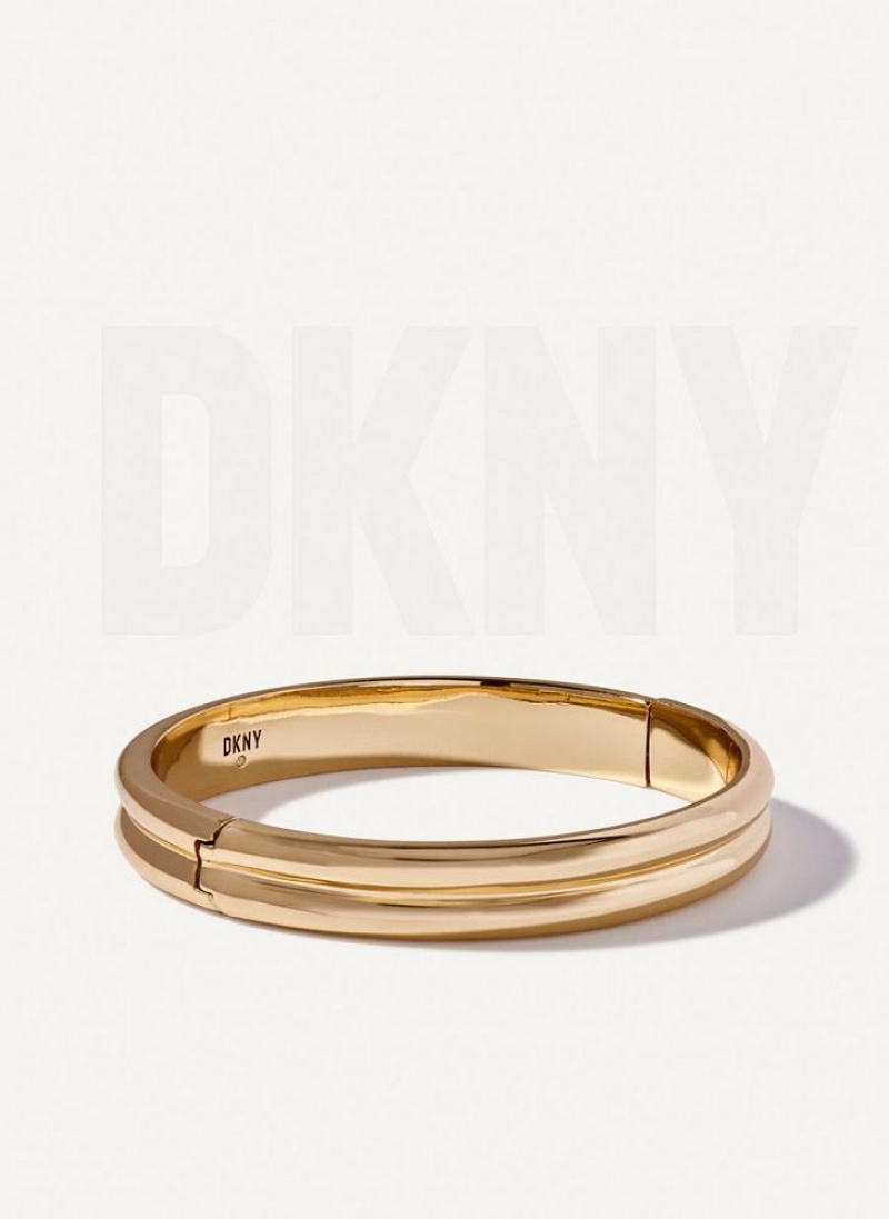 DKNY Rounded Armreif Damen Gold | Austria_D1051