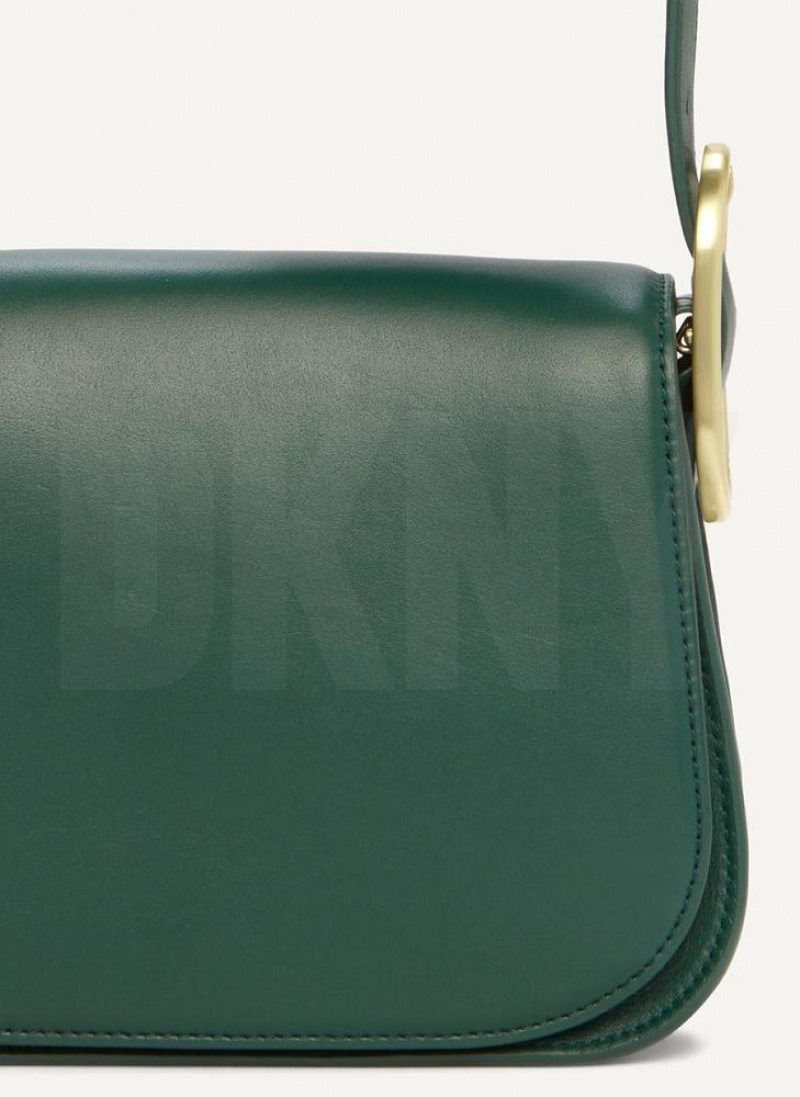 DKNY Saddle Schultertasche Damen Grün | Austria_D1459