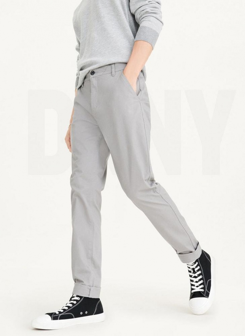 DKNY Schlank Chino Hose Herren Grau | Austria_D0566