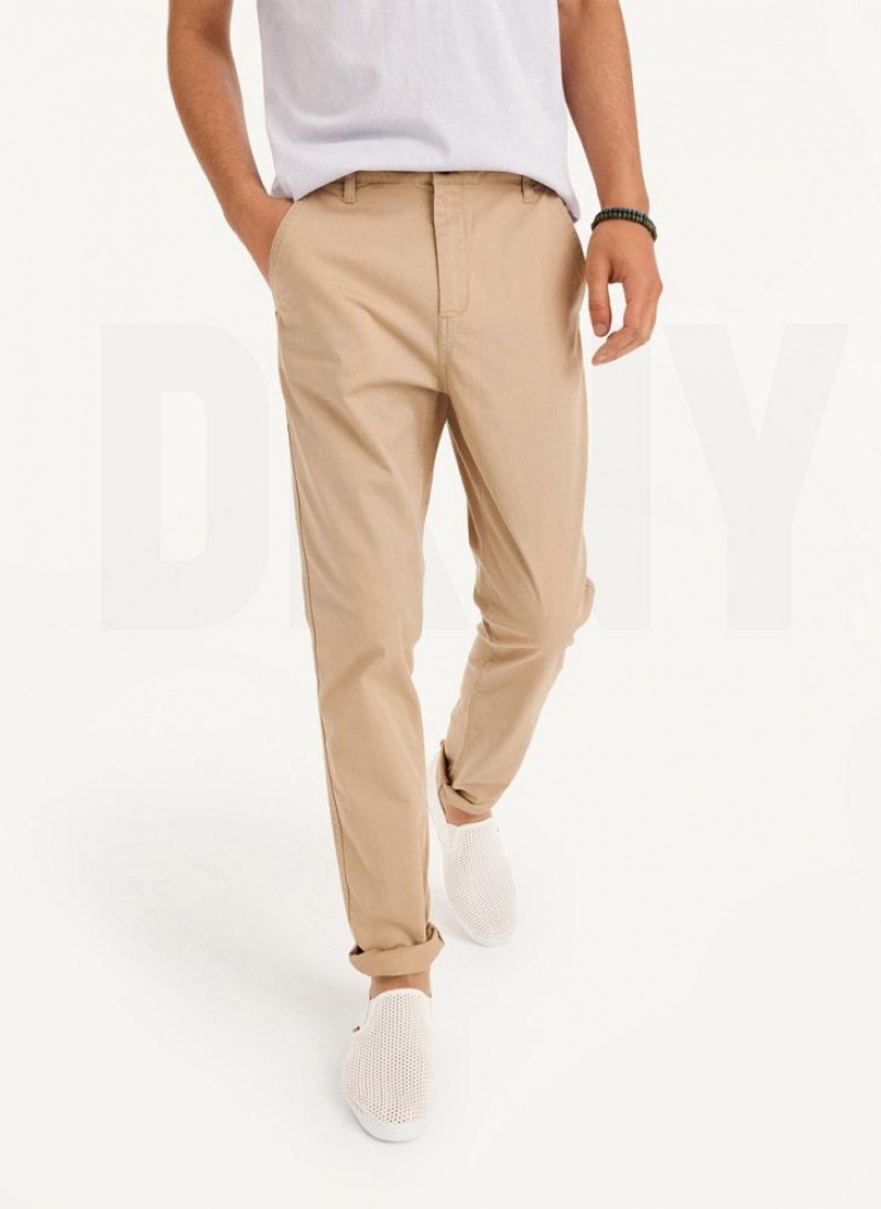 DKNY Schlank Chino Hose Herren Khaki | Austria_D1651