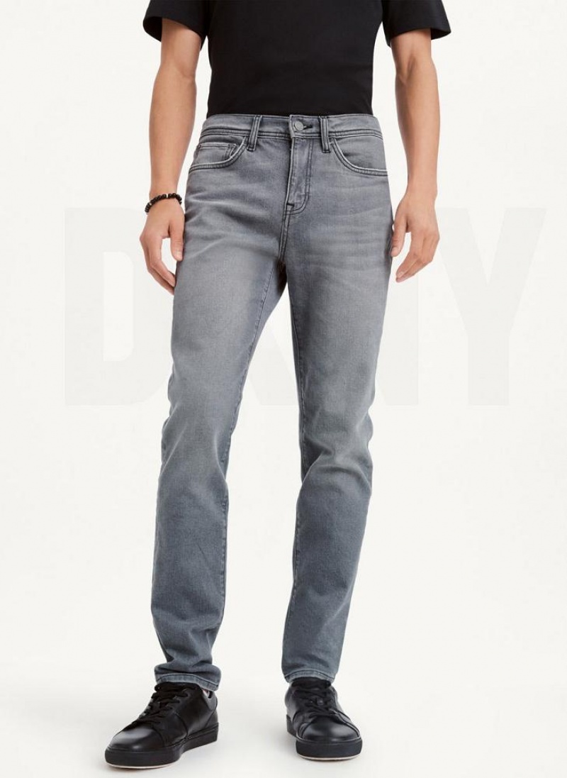 DKNY Schlank Grey Wash Jeans Herren Grau | Austria_D1241