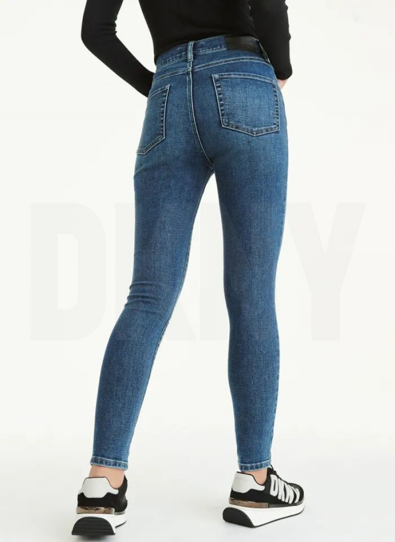 DKNY Schlank Jeans Damen Dunkelwaschen | Austria_D0511