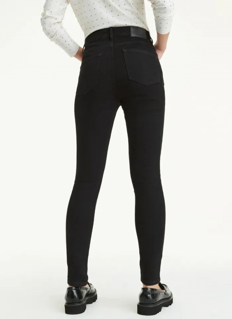 DKNY Schlank Jeans Damen Schwarz | Austria_D1792