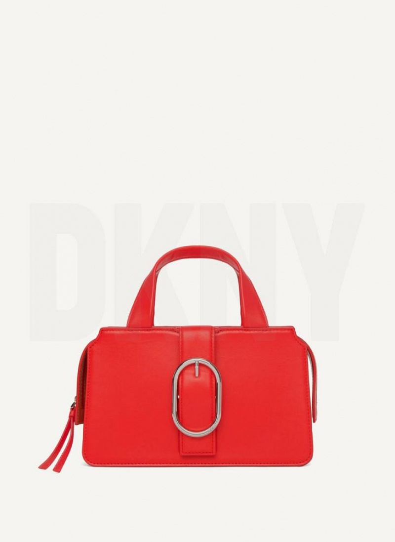 DKNY Schnallen Umhängetasche Damen Rot | Austria_D0546