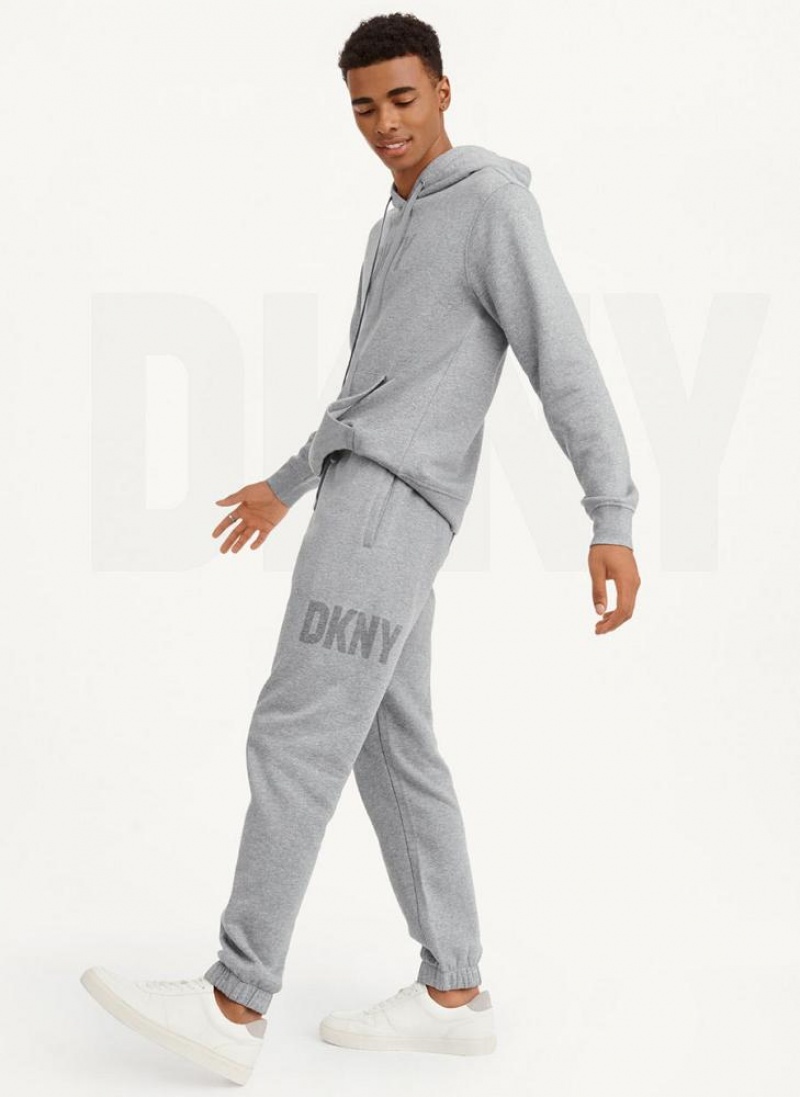 DKNY Shadow Logo Jogginghose Herren Grau | Austria_D0161