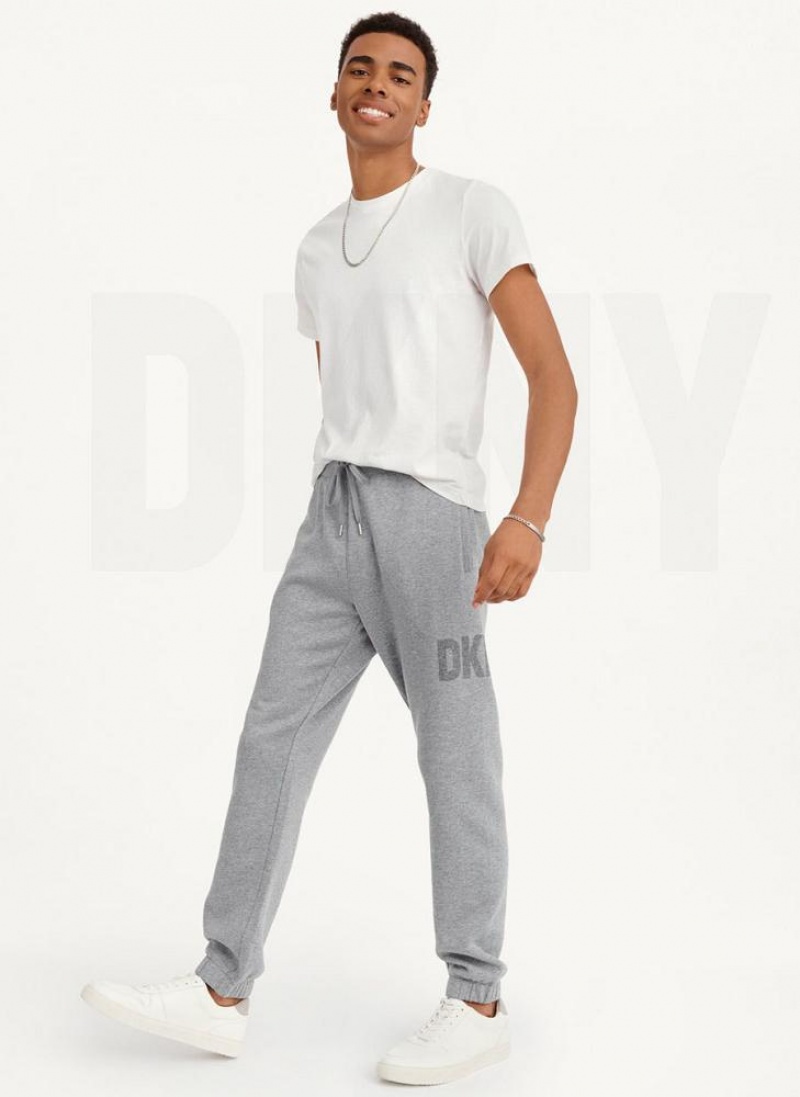 DKNY Shadow Logo Jogginghose Herren Grau | Austria_D0161