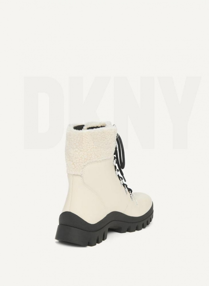 DKNY Shearling Ski Stiefel Damen Beige | Austria_D1534