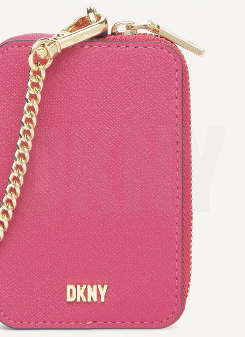 DKNY Sidney Card Pouch Geldbörse Damen Rosa | Austria_D1400