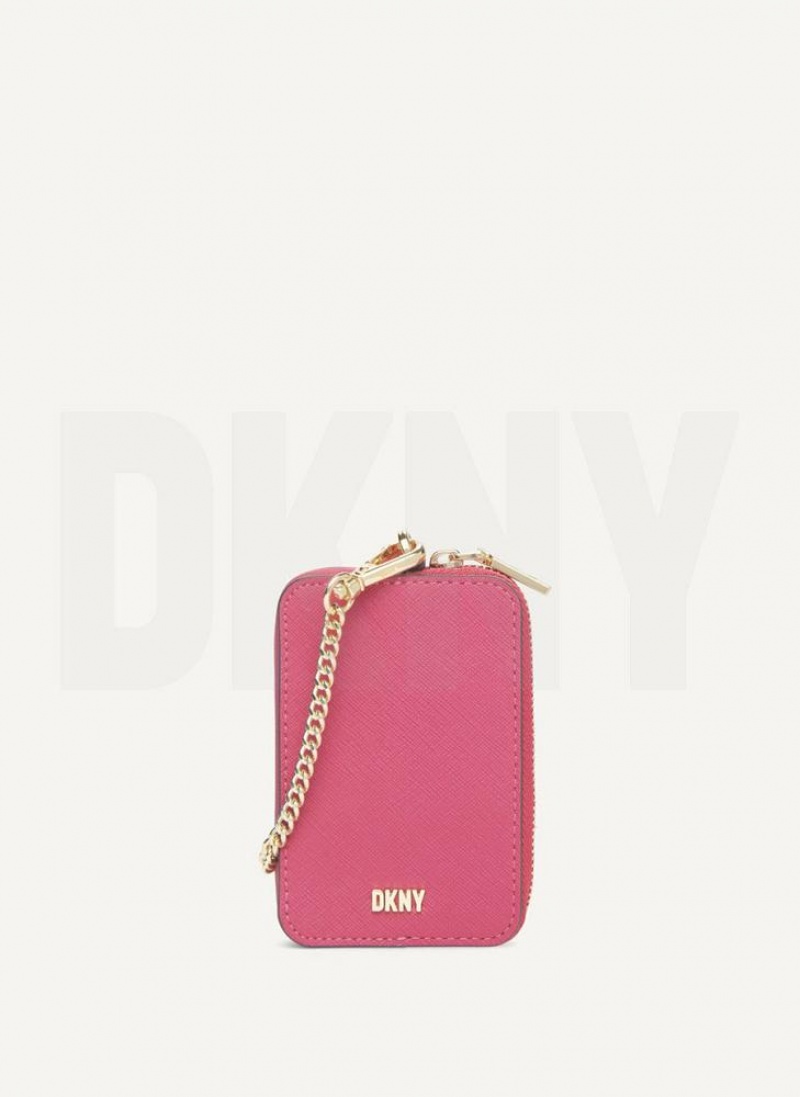 DKNY Sidney Card Pouch Geldbörse Damen Rosa | Austria_D1400