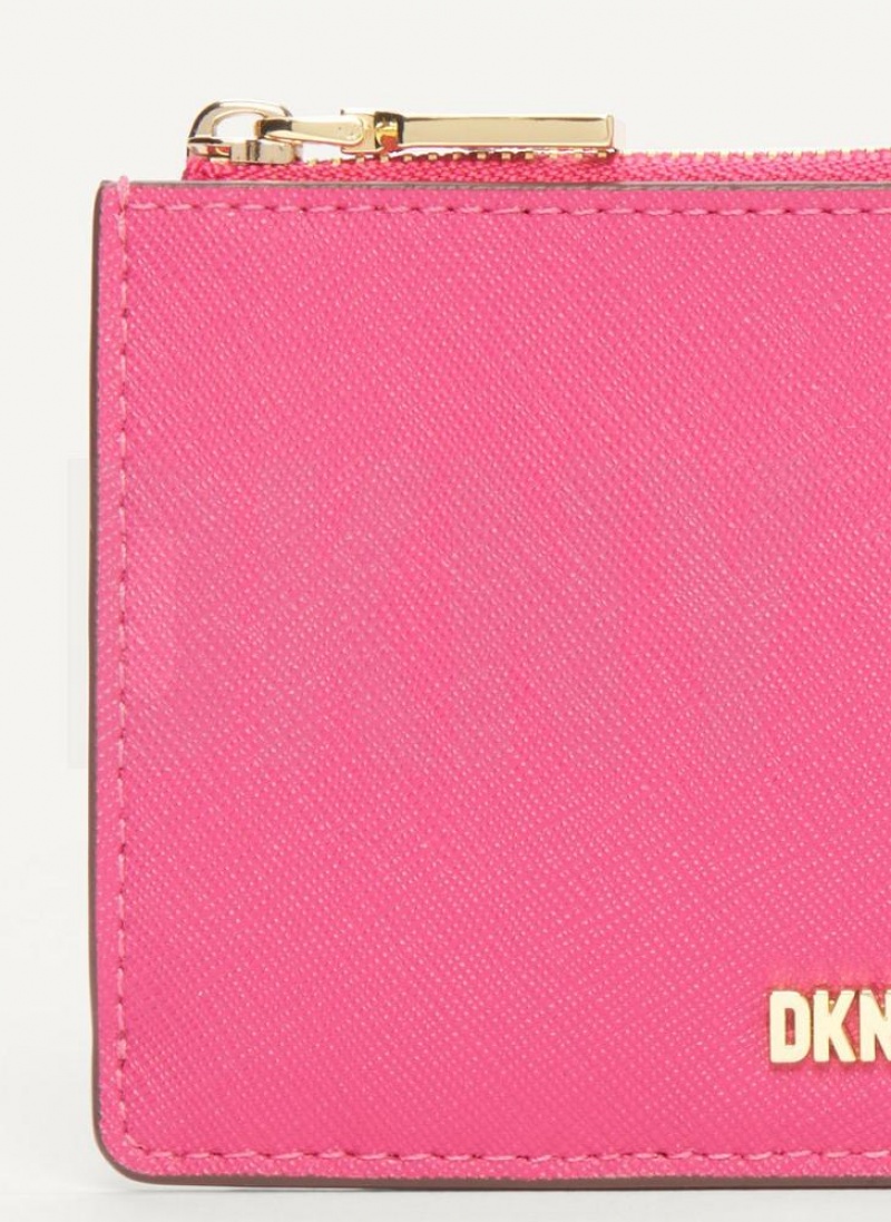 DKNY Sidney Key Card Case Geldbörse Damen Rosa | Austria_D0994