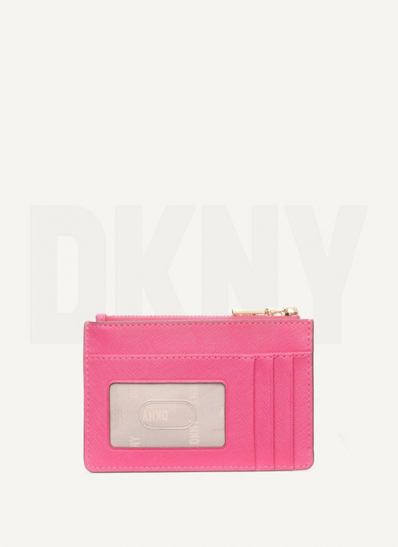 DKNY Sidney Key Card Case Geldbörse Damen Rosa | Austria_D0994