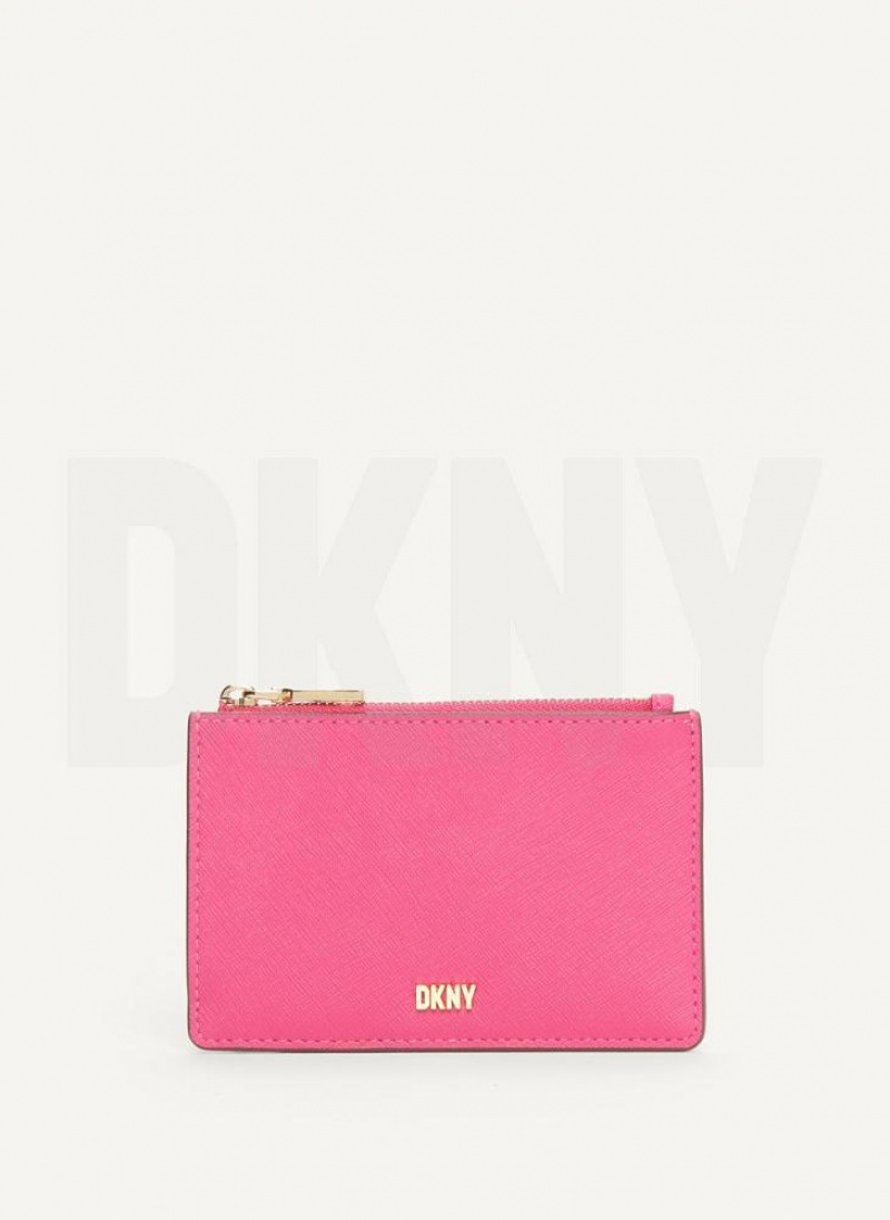 DKNY Sidney Key Card Case Geldbörse Damen Rosa | Austria_D0994