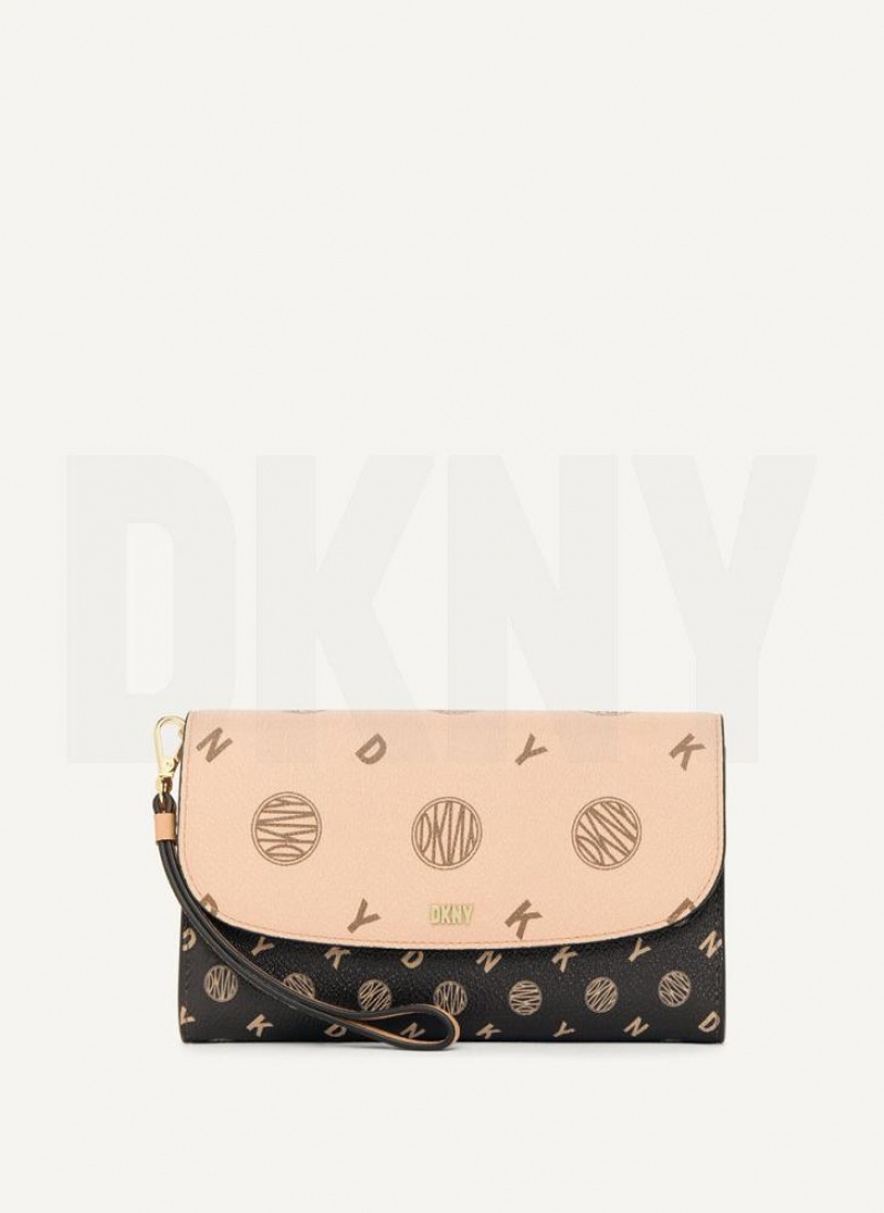 DKNY Sidney On A Chain Geldbörse Damen Beige | Austria_D1399