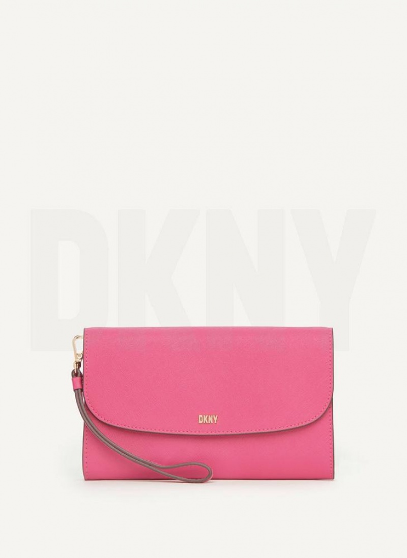 DKNY Sidney On A Chain Geldbörse Damen Rosa | Austria_D1281