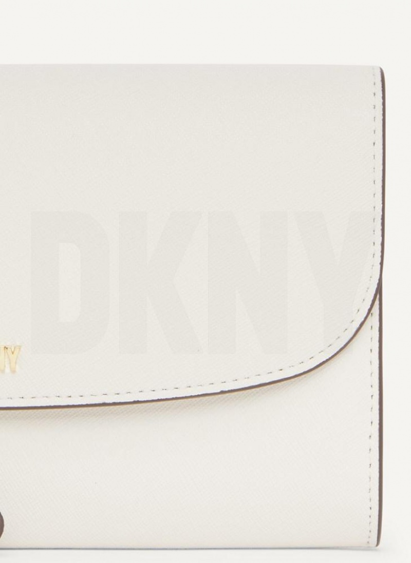 DKNY Sidney On A Chain Geldbörse Damen Weiß Gold | Austria_D1857