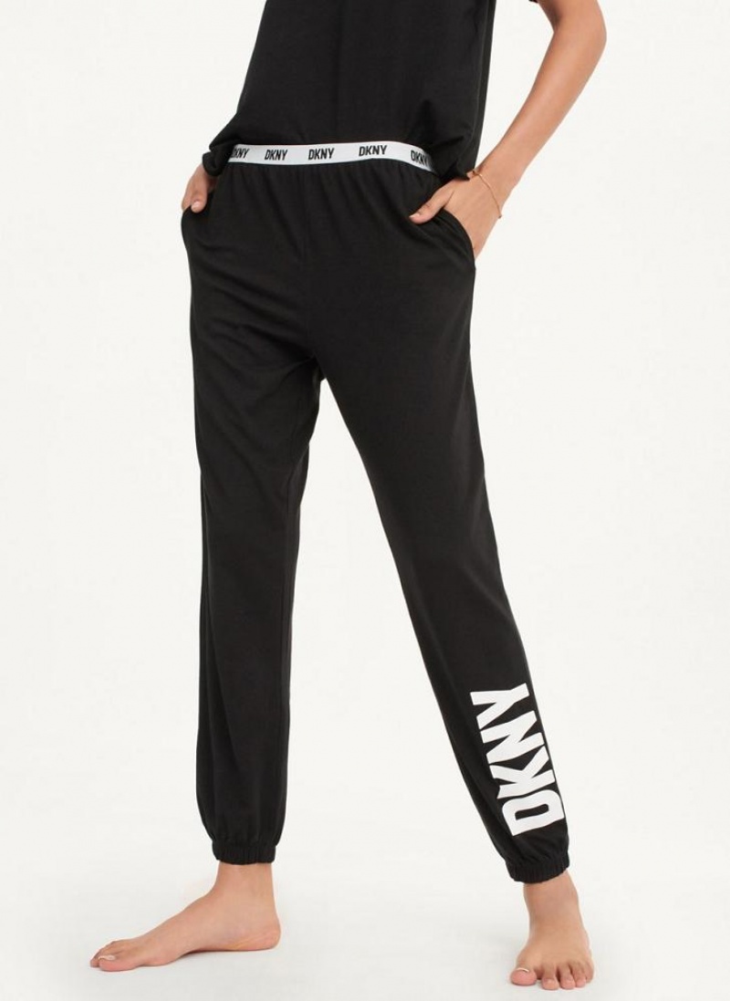 DKNY Sleep Jogger Pyjama Damen Schwarz | Austria_D0607