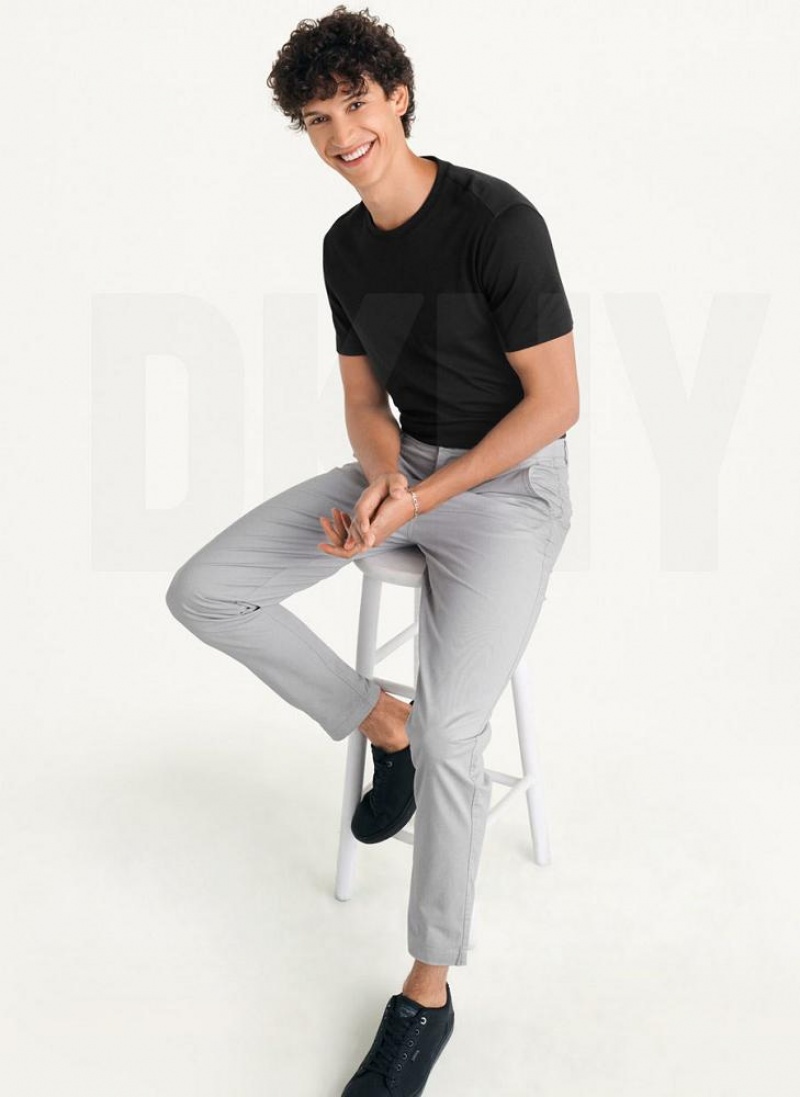 DKNY Slim Chino Hose Herren Grau | Austria_D1483