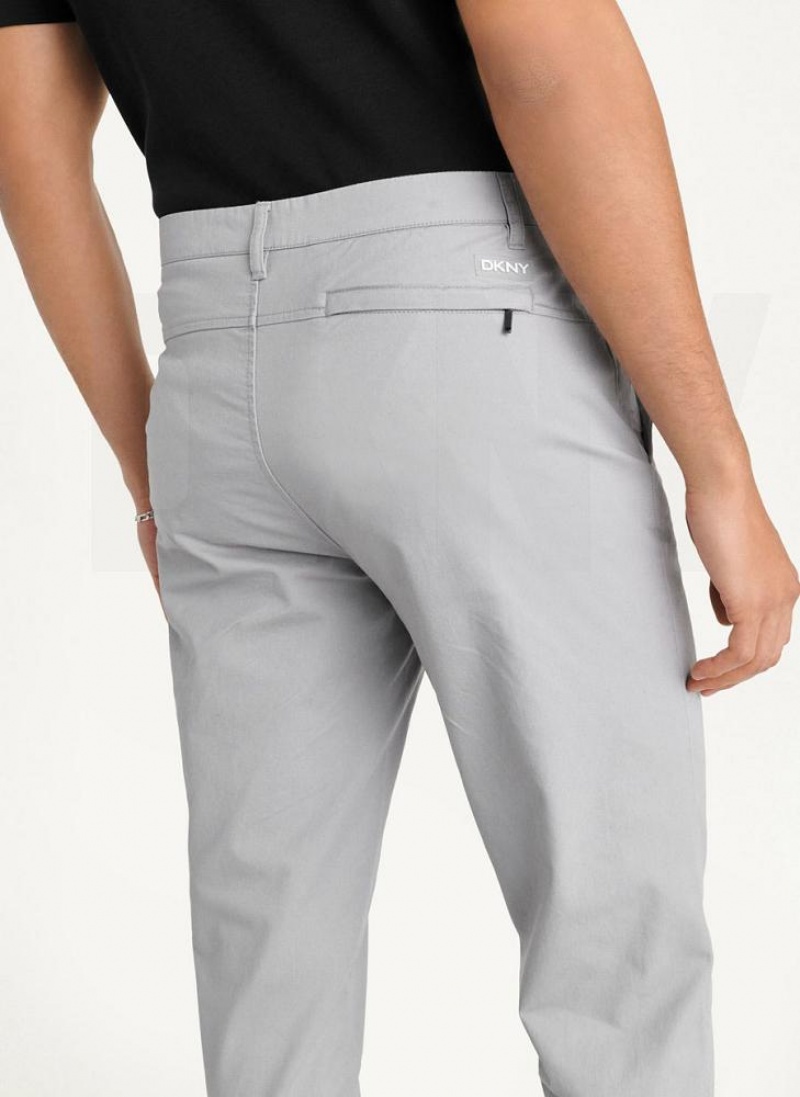 DKNY Slim Chino Hose Herren Grau | Austria_D1483