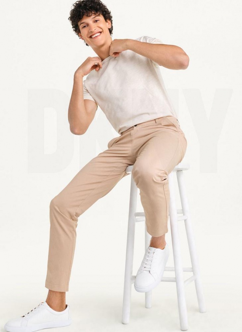 DKNY Slim Chino Hose Herren Khaki | Austria_D1375