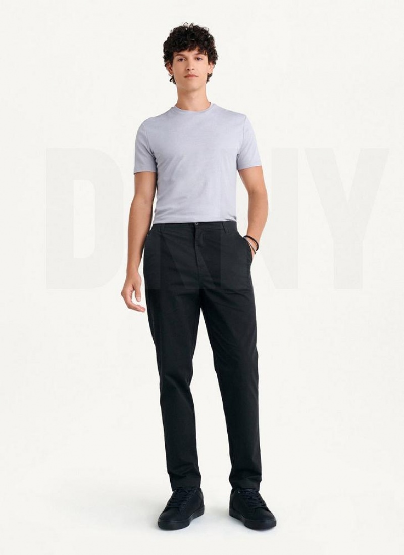 DKNY Slim Chino Hose Herren Schwarz | Austria_D0333