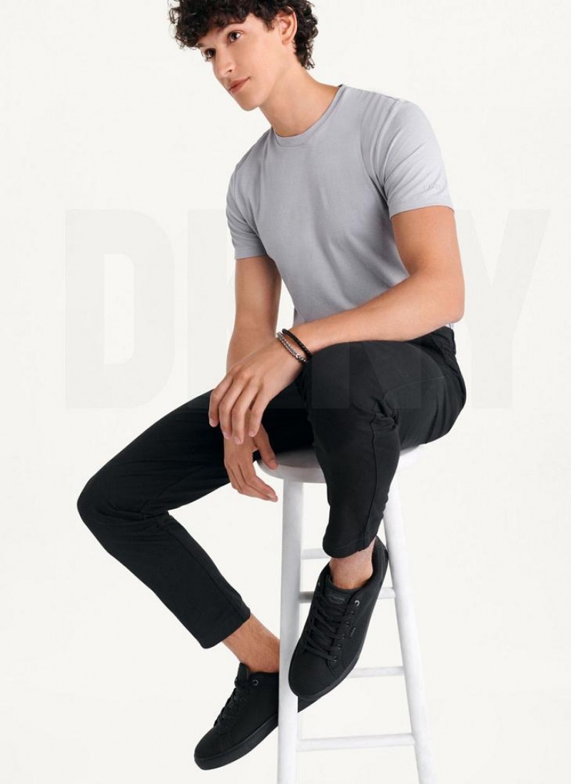 DKNY Slim Chino Hose Herren Schwarz | Austria_D0333