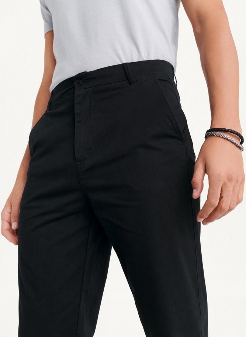 DKNY Slim Chino Hose Herren Schwarz | Austria_D0333