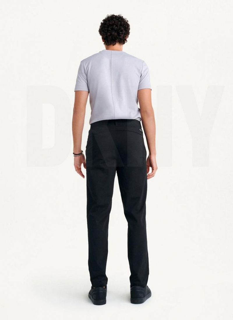 DKNY Slim Chino Hose Herren Schwarz | Austria_D0333