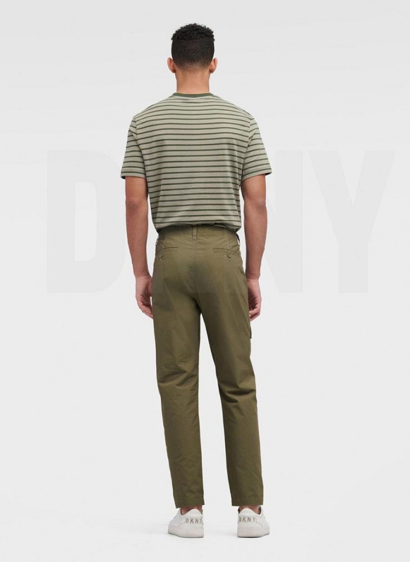 DKNY Slim Fit Cargo Hose Herren Olivgrün | Austria_D1242