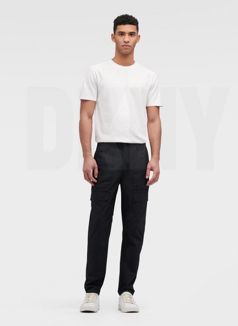 DKNY Slim Fit Cargo Hose Herren Schwarz | Austria_D1256