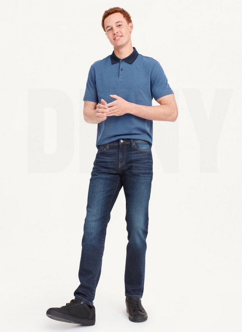 DKNY Slim Gerade Dark Wash Denim Jeans Herren Dunkelwaschen | Austria_D0812