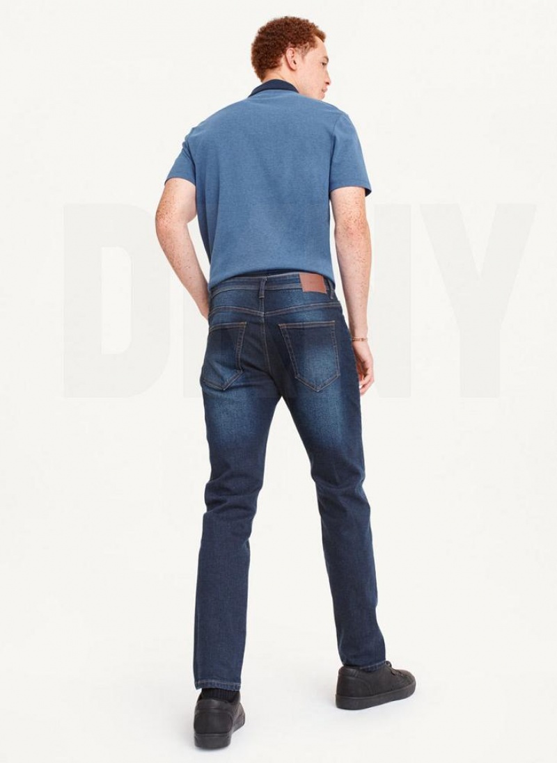 DKNY Slim Gerade Dark Wash Denim Jeans Herren Dunkelwaschen | Austria_D0812