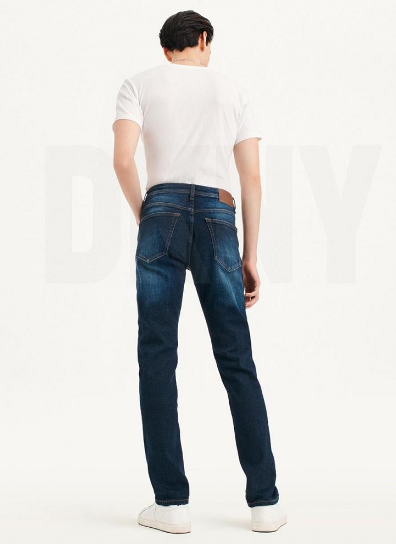 DKNY Slim Gerade Dark Wash Denim Jeans Herren Dunkelwaschen | Austria_D0812