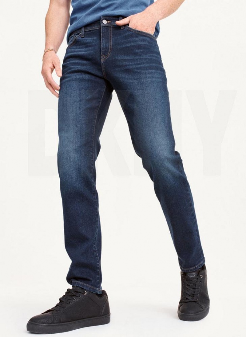 DKNY Slim Gerade Dark Wash Denim Jeans Herren Dunkelwaschen | Austria_D0812