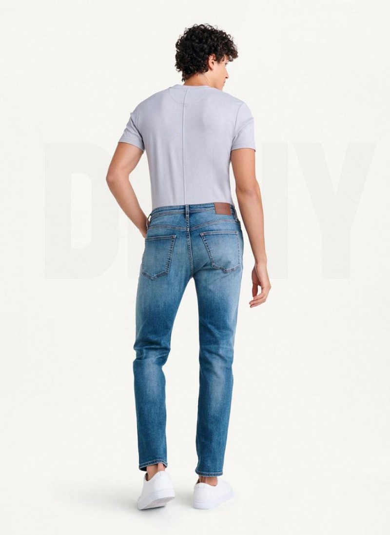 DKNY Slim Gerade Mid Wash Denim Jeans Herren Waschen | Austria_D1283