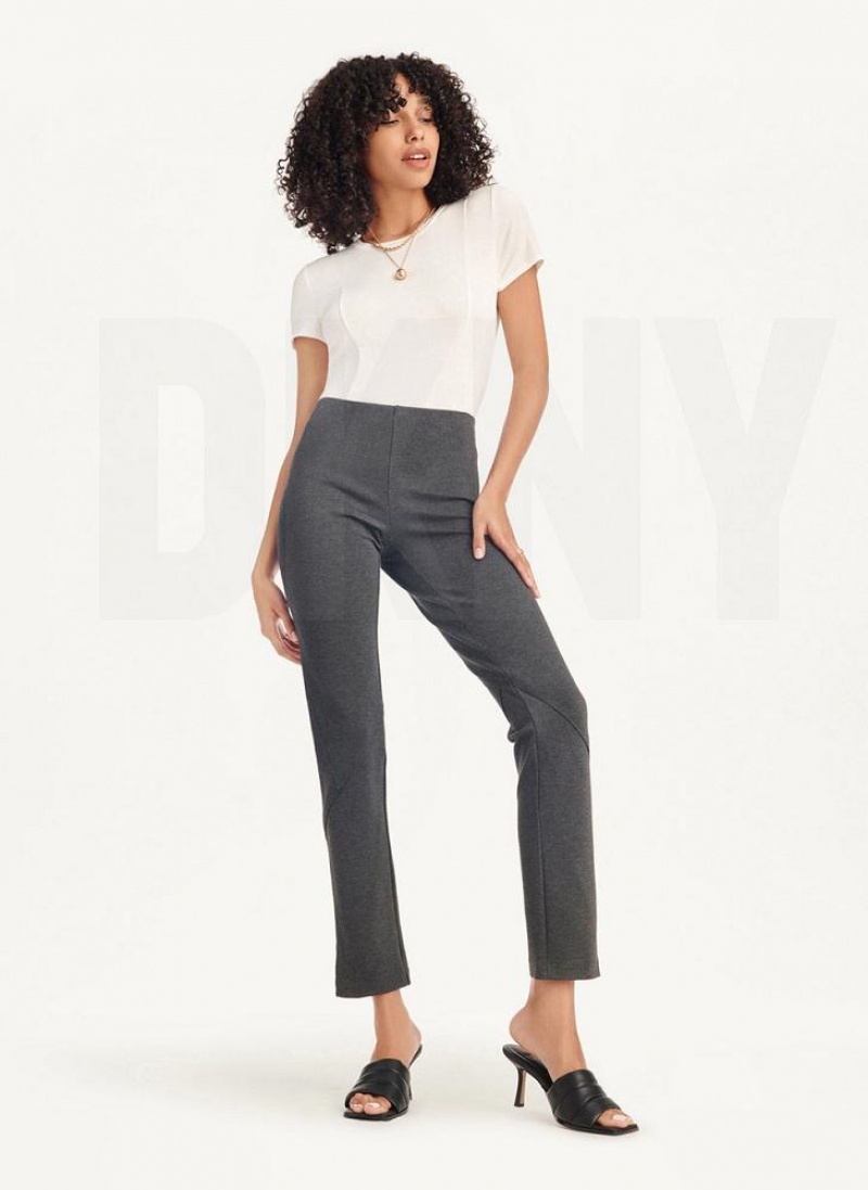 DKNY Slim Seamed With Side Slit Hose Damen Grau | Austria_D0646