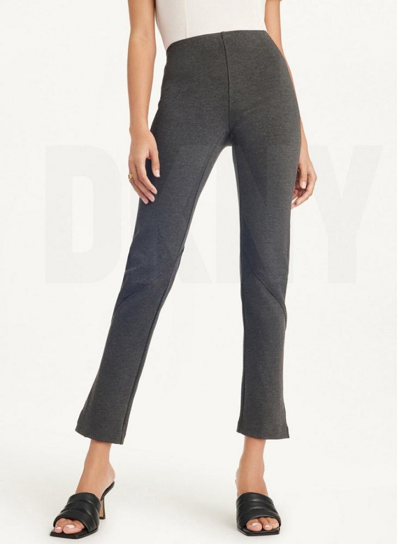 DKNY Slim Seamed With Side Slit Hose Damen Grau | Austria_D0646