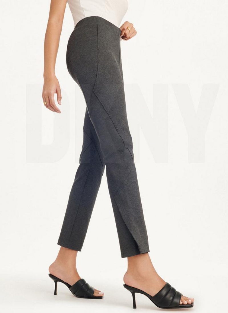 DKNY Slim Seamed With Side Slit Hose Damen Grau | Austria_D0646