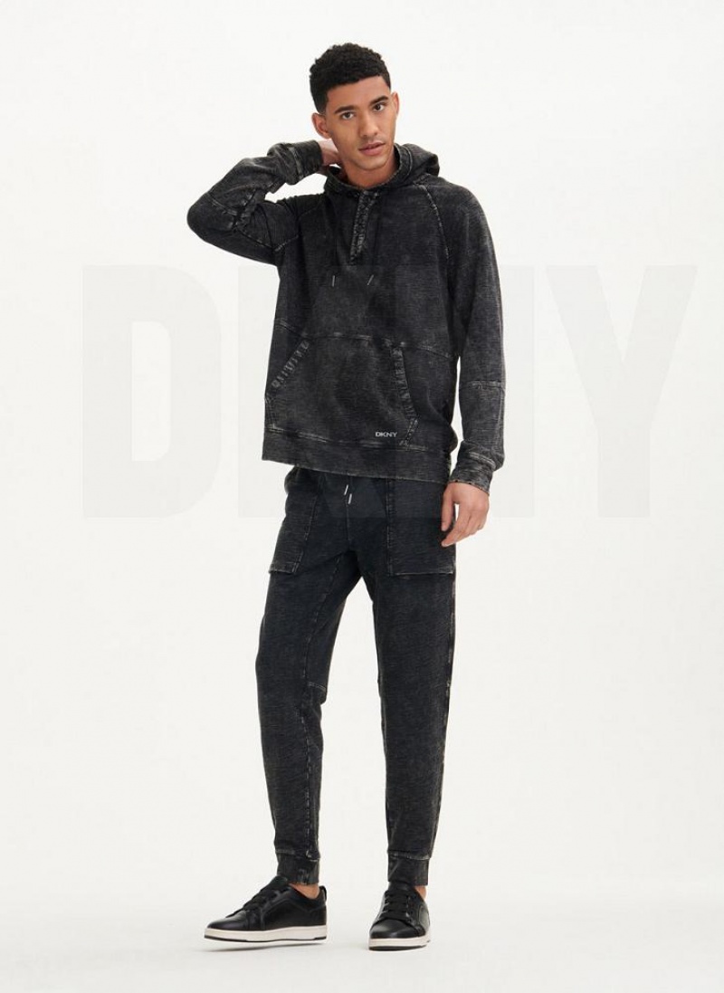 DKNY Slub Beach French Terry Hoodies Herren Schwarz | Austria_D0112