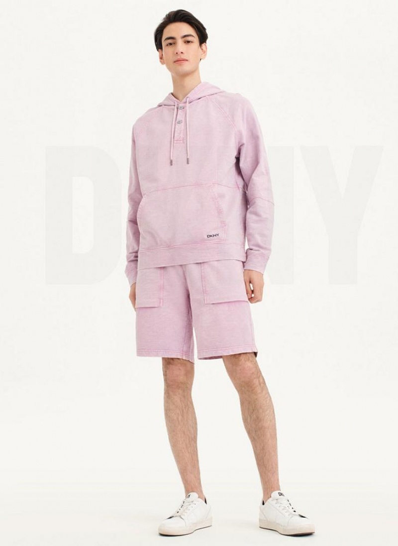 DKNY Slub Beach French Terry Hoodies Herren Lila | Austria_D1904