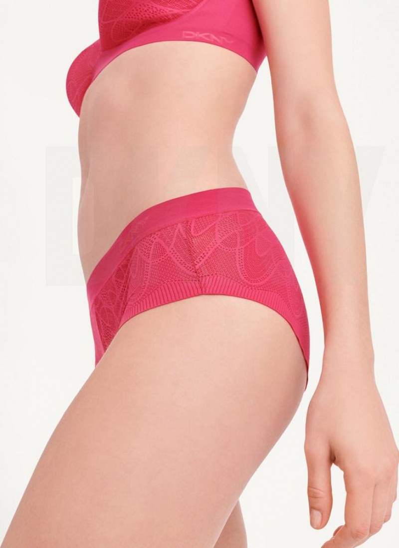 DKNY Spitze Kompfort Hipster Höschen Damen Rot | Austria_D1017