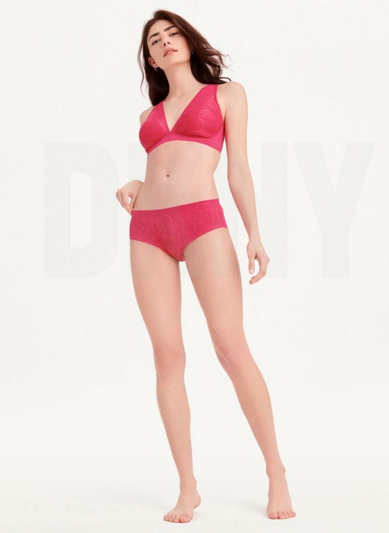 DKNY Spitze Kompfort Hipster Höschen Damen Rot | Austria_D1017