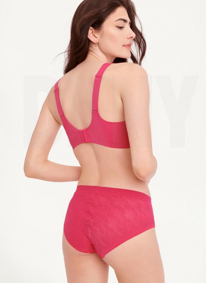 DKNY Spitze Kompfort Hipster Höschen Damen Rot | Austria_D1017